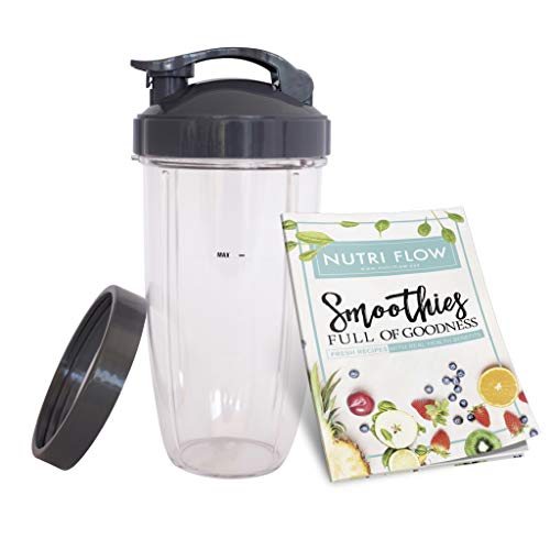 Cup for NUTRIBULLET 32 oz. Tall Colossal Cup with Flip Top + FREE