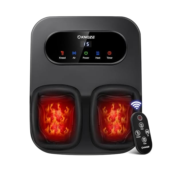 KNQZE Shiatsu Foot Massager with Heat & Compression, LCD Touch Panel, FSA