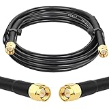 MOOKEERF SMA Male to SMA Male Cable 6ft,RG58 SMA Cable 50 ohm SMA Male to Male Coax Cable Low Loss SMA Extension Antenna Cable for 3G/4G/LTE/GPS/RF Radio/WiFi Antenna Applications