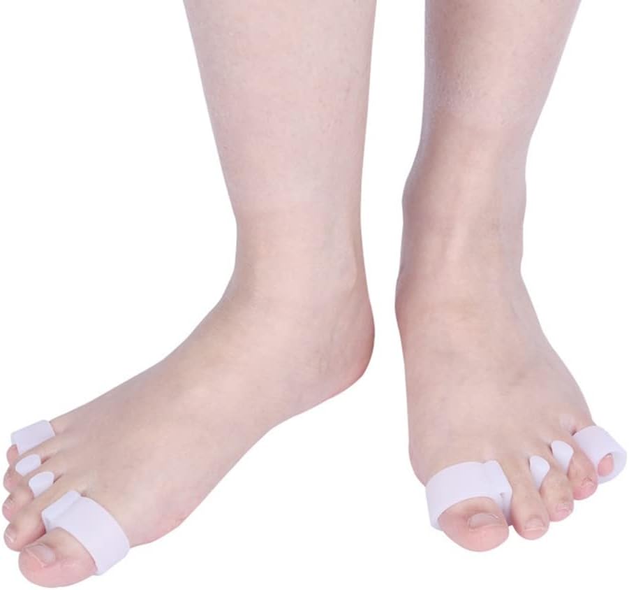 セパレーター オーバーラップジェルストレートナー 外反母趾矯正具、外反母趾、曲がったつま先のヨギダンサーやランナー用のつま先スペーサ