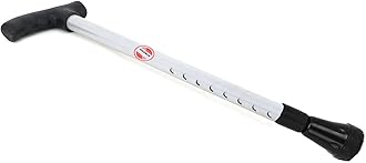 Walking Stick for Men and Women Old Age Light Weight Height Adjustable New Lock New Pattern (White)