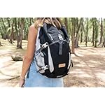 Foldable Backpack with Rain Cover - Multiple Pockets - Waterproof Lightweight Packable Backpack for Travel Camping, 35L Hiking Foldable Daypack for Men Women Black - Image 2