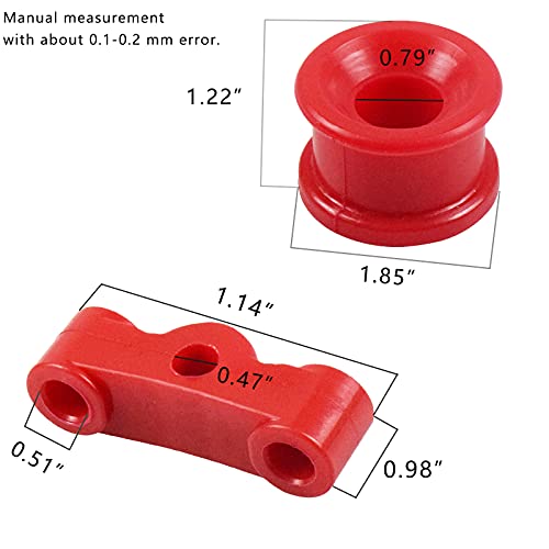 Red Shift Linkage Bushings Kit With Pin, C-Clip And Bolt Compatible With Acura Integra Honda Civic/Crx With B Series Swap #TOP5