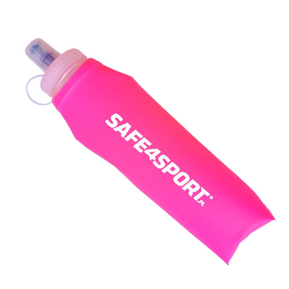 SAFE4SPORT Soft Flask 750 ML Rose - Bouteille d'eau Pliable - Bouteille d'eau en TPU Souple - Bouteille de Sport Souple