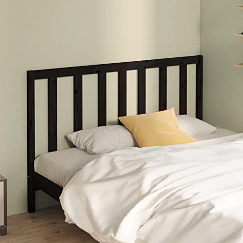 Festnight tête de lit,tête de lit Bois,tête de lit Vintage,têtes de lit pour Adulte,Bois Massif de pin 166 x 4 x 100 cm-Noir