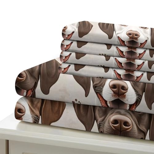 Housse de couette chiens heureux 140x200 microfibre pour lit single - 7