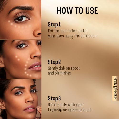 Image of Lakme Powerplay Priming Concealer Built in Primer, Hydrating, Conceals Dark Circles 16 Sand, 5.4ml (Fashionista Collection) (Pack of 2)