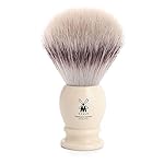 MÜHLE Classic Black X-Large Silvertip Fiber Shaving Brush - Synthetic Luxury Shave Brush for Men, Rich Lather