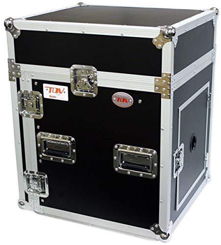 Prox Cases T-12Mrss 12 Space Amp Rack - Slanted Top 10U Dj Mixer Combo Rack Road Gig Ready Flight Case #TOP3