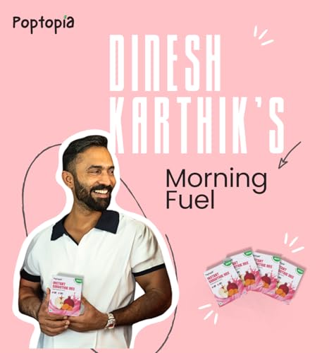 Image of Poptopia Apple Beetroot Carrot Smoothie Mix | Smoothie CHAMP | No Added Preservatives or Colors | A Quick, Nutritious, and Delicious drink | All Natural, 0% Sugar | Pack of 5 = 125gms = ~1Litre Fresh Smoothie | Ready in 15 seconds | 100% Vegan & Gluten free