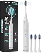 DR VAKU® Sonicare+ Electric Toothbrush for Men Woman Adults sonic with 6 Modes, 4 Brush Heads, 60-Day Battery Backup, Rechargeable & IPX7 Waterproof Automatic Power Best Electrical Tooth Brush- White