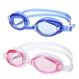 🏊【Montura completa de silicona】Hipoalergénica, suave y duradera, se adapta a diferentes formas faciales con el máximo confort; el puente TPR autoajustable garantiza un ajuste cómodo y no dañará su puente nasal; las correas dobles antideslizantes reducen la presión en su cabeza y aumentan el confort.