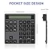 Bluetooth/2.4G Wireless Number Pad with Calculator - Wireless Numeric Keypad Slim 34-Keys External Numpad Keyboard Data Entry + Calculation 2in1 Number Pad for Laptop Desktop PC Smartphone