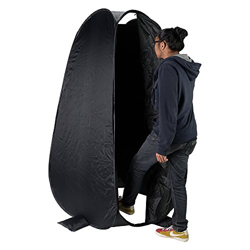 Fotodiox Collapsible Portable Indoor/Outdoor Changing Room - Black, 6'4" Tall, 3'6"x3'6" Base, Pop-up Dressing Tent