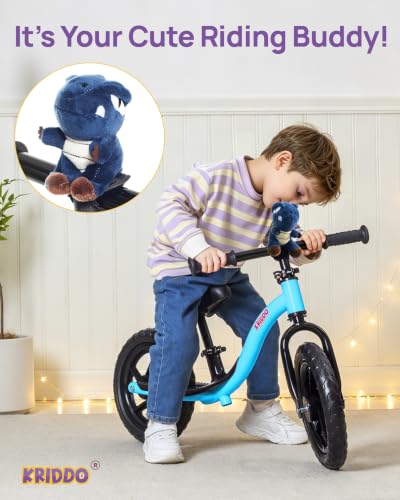 Image of KRIDDO Toddler Balance Bike 2 Year Old, Age 24 Months to 5 Years Old, Early Learning Interactive Push Bicycle with Steady Balancing, Gift Bike for 2-5 Boys Girls, Blue
