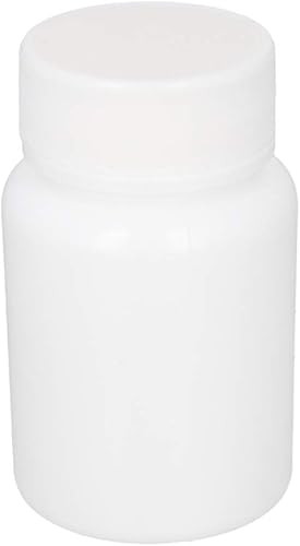 Othmro Botellas de reactivo químico de laboratorio de plástico PE 10pcs, 2.0 fl oz/2.03oz boca ancha 25mmID muestra redonda contenedor de