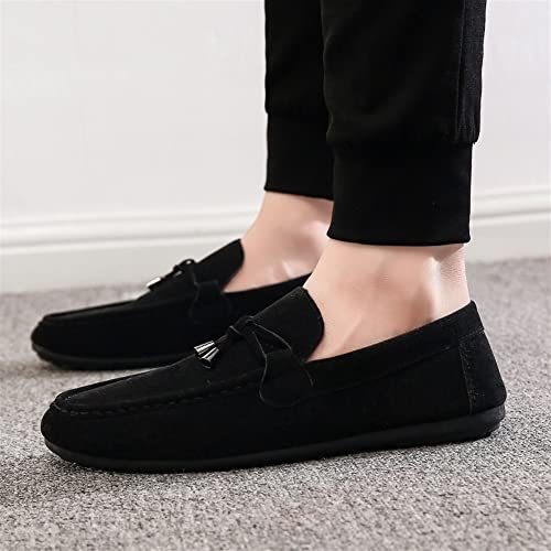 Loafers for Men Round Toe Smoking Loafers Tassel Simple Resistant Anti-Slip Flat Heel Casual Slip On2