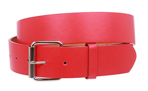 Image of Beltiscool 1 1 /2 inch (38mm) Snap On Plain Leather Jean Belt With Roller Buckle