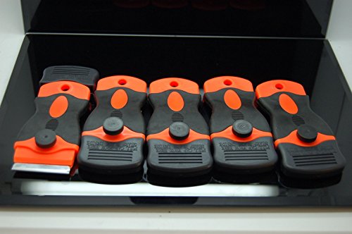 10x Porte Grattoir pour Lame de Rasoir Simple Face en Métal et Plastique
