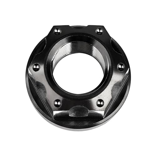 Image of Titanium M6 M8 M10 M12 M14 M16 Flange Bolt Nut Bicycle Motorcycle Rear Axle Car Modification Accessories Pack of 6 (M14 Pitch 1.5mm, Black)