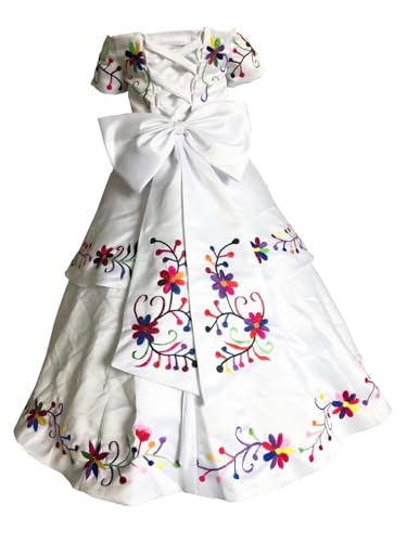 Colorful Embroidered Flower Girl Dresses for Mexican Wedding Off Shoulder Quinceanera Dress Mini 20252
