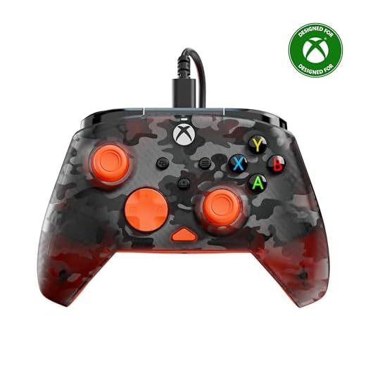 Turtle beach rematch core wired gaming controller - licensed for xbox series x|s, xbox one & windows pcs - audio controls, rumble motors & impulse triggers, companion app - ghost black camo/orange