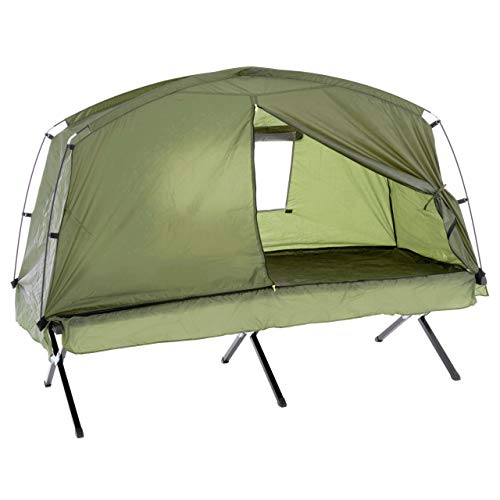 Feldbett mit Zelt von Nexos Trading 190×80 cm wasserdicht