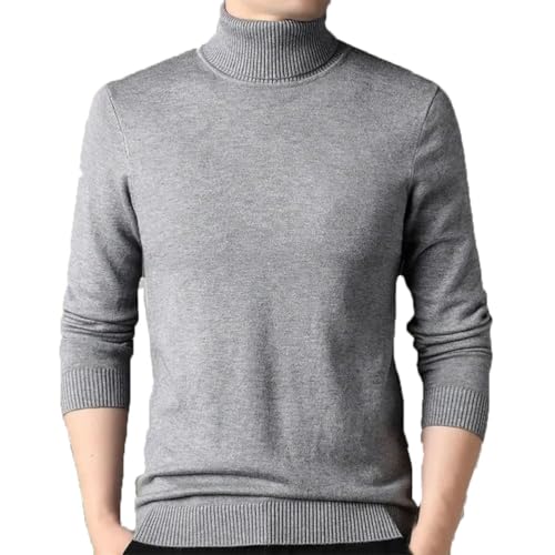 Men Slim Fit Sweater High Collar Knit Sweater Thick Elastic High Collar Warm Long Sleeves Pullover2