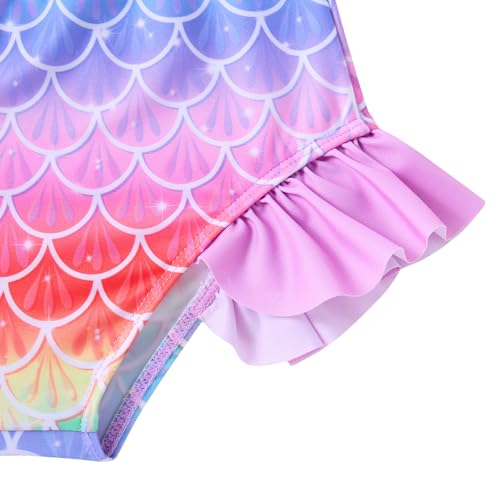 Image of Funnycokid Girls Swimsuit 3 Pieces Long Sleeve Rash Guard Set Tankini Bathing Suits Summer Kids Swimwear 3-10 Years