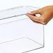 mDesign Set of 2 Storage Boxes with Lids – Stackable Plastic Storage Boxes for Nursery – Practical Plastic Toy Box Set – Clear