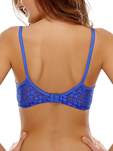 Image of clovia Women Lace Non-Padded Wire Free Full-Coverage Bra