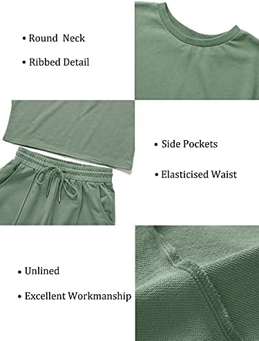 ZESICA Women's Long Sleeve Crop Top and Pants Pajama Sets 2 Piece Jogger Long Sleepwear Loungewear Pjs Sets