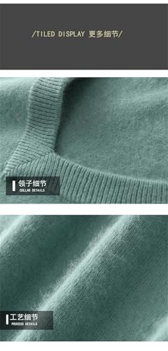 Hamthuit Men's Loose Fit Long Sleeve Sweater V Neck Dress Sweater Thick Bottom Knitted Sweater Loose Warm Pullover3