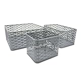 Design élégant et raffiné : Ce panier de rangement en métal a un motif géométrique moderne qui transforme ce panier de rangement en véritable objet de décoration ! Le motif rend le panier chic et élégant grâce à son design ajouré.