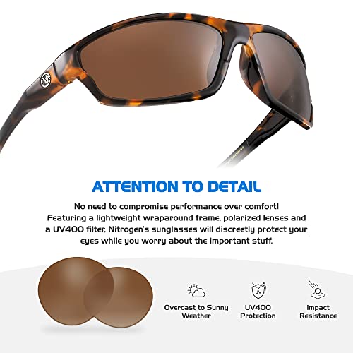 Nitrogen Polarized Wrap Around Sport Sunglasses For Men Women Uv400 Driving Fishing Running Cycling Baseball Softball Golf Wraparound Sports Shades Sun Glasses #TOP2