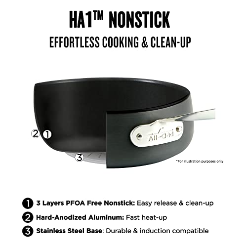 All-Clad E785S264/E785S263 Ha1 Hard Anodized Nonstick 8 10-Inch Fry Pan Cookware Set, 2-Piece, Black #TOP2