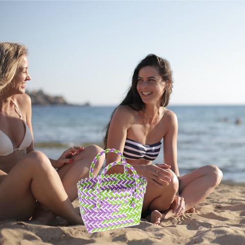 Panier de rangement tressé multifonction et ultra léger avec anses - 6
