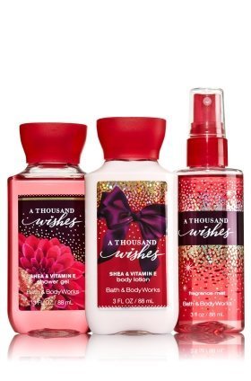 Bath & Body Works A Thousand Wishes Trio Body Lotion ~ Shower Gel and Fragrance Mist Travel Size by BATH AND BODY WORKS A THOUSAND WISHES