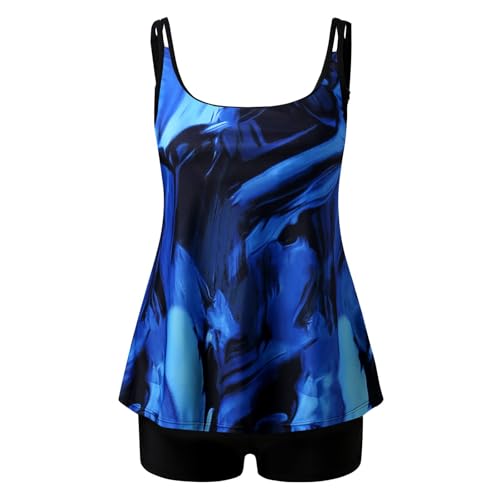 BAXLIMEK Tankini Swimsuits for Women Two Piece Tummy Control Bathing Suits,Trendy Print Swim Tank Tops with Boy Shorts2