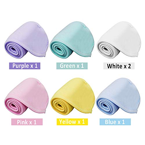 7 stuks haarband voor gezicht spa hoofdband cosmetica badstof hoofdband haarbeschermingsband met klittenbandsluiting… - Image 6