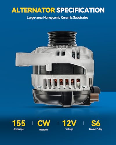 Image of PHILTOP New 11432N Alternator 155A Fit with Ford 2011-2015 E-350 Super Duty | 155A Alternator for Ford 2009-2019 E-350 Super Duty, 2009-2014 E-250, 2009-2014 E-150, 2008-2009 Grand Marquis, 2009 Town Car
