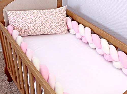 KIT DE BERÇO TRANÇA 6 PÇS TRIÂNGULO ROSÊ, Giz de Cor Confecções, Triângulo Rosê