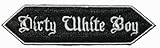 Dirty White Boy Name Tag Uniform Iron On Patch