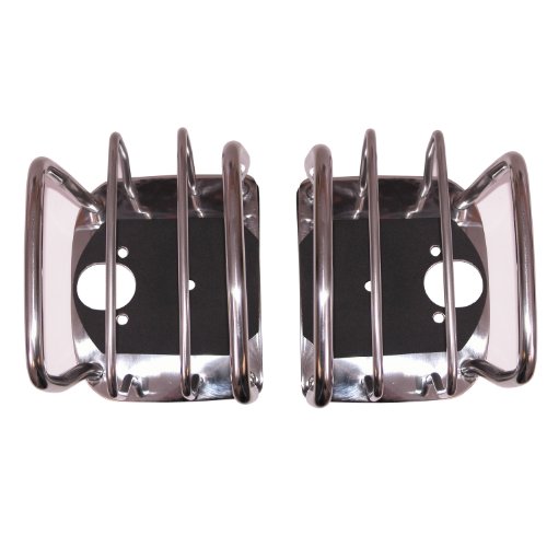Black Friday - 60% OFF Rugged Ridge 11103.02 Euro Guard Kit, Tail Light, Stainless Steel; 76-06 Jeep CJ/Wrangler