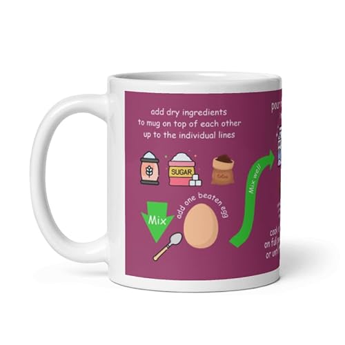 Fuffy Baked Cake in Mug with Humorous Quotes | Ideal Mug Gifts for Cake Enthusiasts, Bakers, Men, Women, Family, Friends, and Loved Ones - Perfect for Hot Chocolate, Tea, and More!