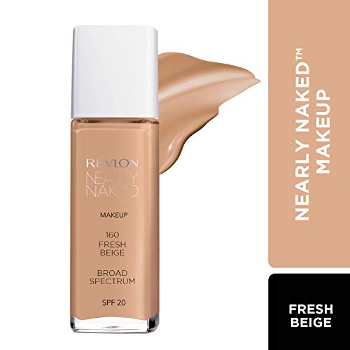 Revlon Nearly Naked Make Up Liquid Foundation - Fresh Beige 160, 30ml Bottle Natural & Dewy Finish - Image 3