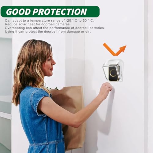 Transparente Türklingel Abdeckung Außen, Flip-Top Kunststoffe wasserdichte Abdeckung für Klingelknopf, Funkklingel, Klingeltaster, Kabellose Türklingel, Außentürklingel (9,7x6,4x6,4 cm)
