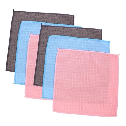 ASAKKURA 6piezas Paquete De Paños De Cocina De Microfibra Estampado Gofre Absorbentes y Reutilizables Limpieza De Utensilios Platos y Superficies Fácil Almacenamiento y