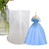 Matériau de qualité supérieure : avec un matériau de haute qualité, ce moule à bougie pour robe de mariée a une élasticité et une résistance à la déchirure. Le silicone de sécurité est sans danger et facile à nettoyer, ce qui le rend parfait pour diverses occasions. Créez des bougies durables et lisses avec facilité.