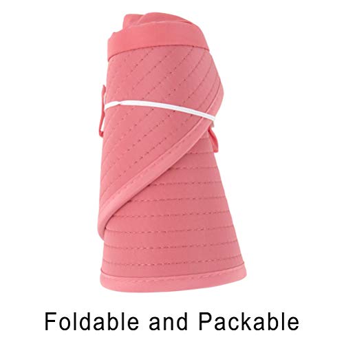 Women's Sun Hats Foldable Wide Brim Roll Up Open Top Hat UV Protection Visor Caps for Summer Beach Golf Fishing Outdoor Watermelon Red - Thumbnail 6
